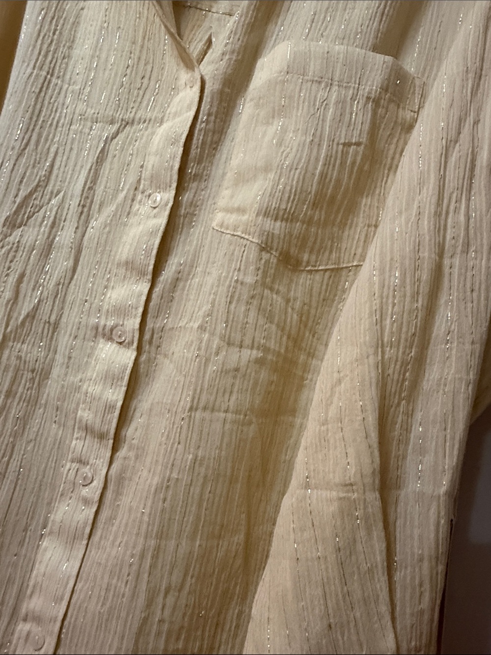 Carve Designs Cream Button-Down Long-Sleeve Shirt - Picture 5 of 10